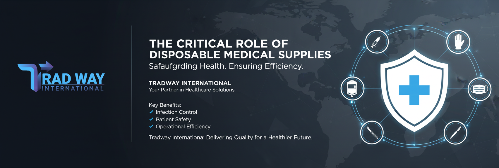 Disposable medical supplies including gloves syringes masks and gowns for healthcare